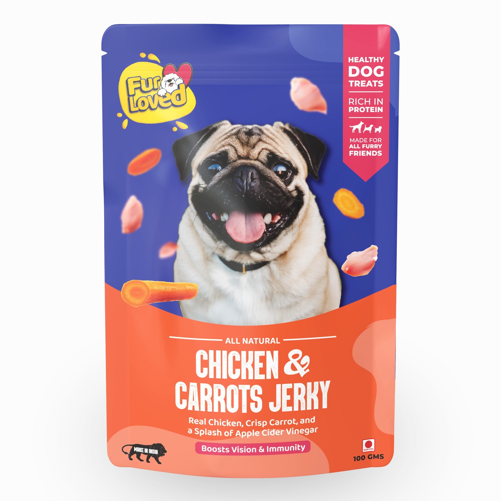 Chicken & Carrot Jerky – Natural & Nutritious Dog Treats