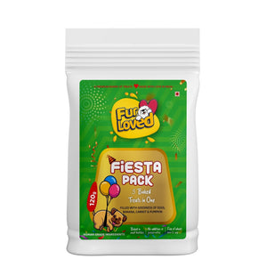 Product image of Fiesta Pack - 3 Baked Treats in One - Filled with goodness of eggs, banana, carrot & pumpkin